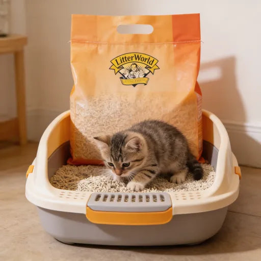 LitterWorld® Cloud-Soft Feline Paradise Cat Litter – Kitty’s Private Digging & Napping Sanctuary | Dust-Free, Odor-Vanishing, Purr-Approved for Royal Felines & Their Humans