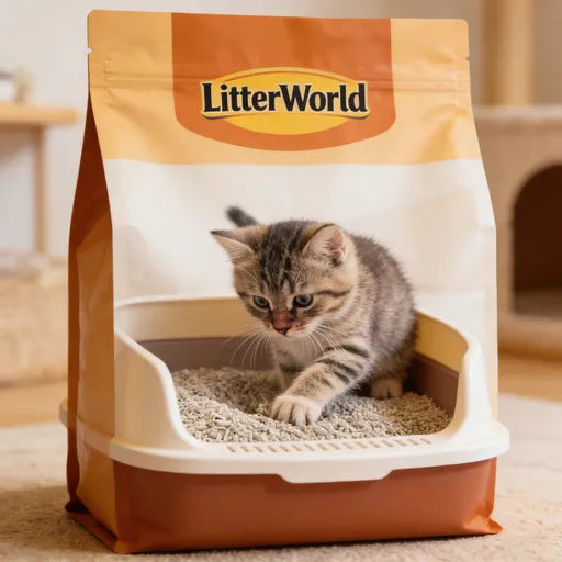 LitterWorld® Cloud-Soft Dust-Free Cat Litter | Odor-Eating Elf Powered Kitty Loo – Make Cleanup Your Cat’s Favorite (Yes, Really!)