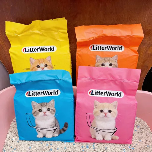 LitterWorld® Royal Cloud Clumping Cat Litter – Dust-Free Odor Eraser for Your Feline’s Majestic Throne | No More Stinky Surprises or Dust Cloud Scoop Sessions!
